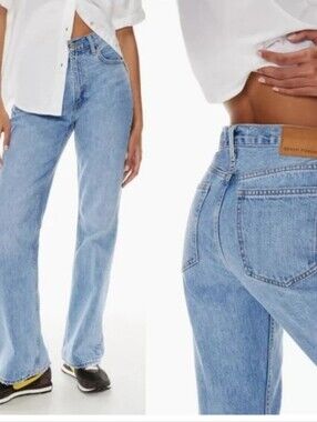Denim Forum Women's the marianne mid loose flare jeans size 32L